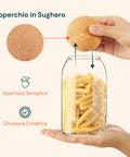 avilia barattoli in vetro con tappo in sughero da 1000 800 e 500 ml resistenti ean 8056819053555