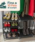 avilia home appendiabiti con 6 ripiani e asta porta grucce struttura solida ean 8056819052916
