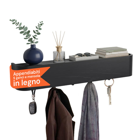 avilia home appendiabiti da muro design moderno con 5 ganci a scomparsa ean 8052879010736