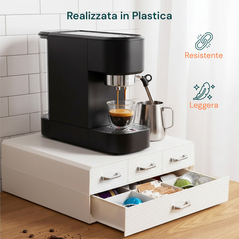 avilia home organizer per cialde e capsule caffe 4 cassetti design salvaspazio ean 8052879010583