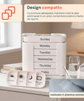 avilia home organizer pillole settimanale 7 giorni con contenitori giornalieri rimovibili e portatili ean 8052879011429