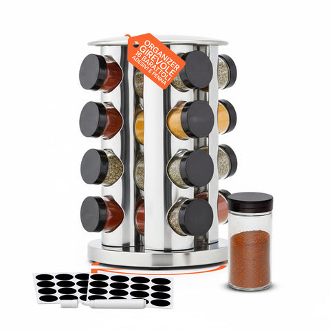 avilia home porta spezie girevole 360 da cucina con 16 barattoli inclusi ean 8052879010859
