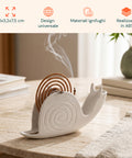 avilia home porta zampirone a forma di lumaca supporto per spirali antizanzare in abs con base raccogli cenere design universale riutilizzabile dimensioni 18x32x75cm ean 8052879014048