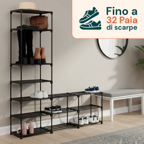 avilia home scaffale modulare con 14 ripiani struttura solida in metallo e tnt salvaspazio ean 8056819052893