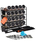 avilia portaspezie estraibile da armadietto con 20 barattoli in vetro ed etichette ean 8056819053562