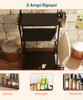 avilia scaffale da cucina 3 livelli in ferro con porta utensili e supporto tagliere ean 8056819053531