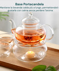 avilia servizio da te in vetro borosilicato con infusore e candela riscaldant ean 8052879010293