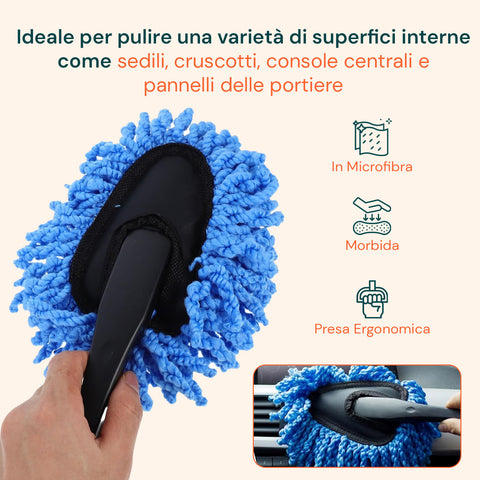 daimann kit pulizia auto professionale con 16 pezzi in morbido tessuto chenille ean 8056590070321