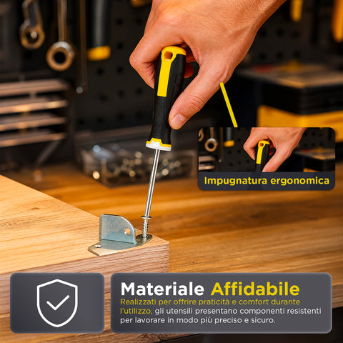 daimann set attrezzi da lavoro 158 pezzi con valigetta cricchetto martello e pinze ad impugnatura ergonomica ean 8056590070444