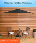 garden friend ombrellone a parete mezzaluna 27m antracite con palo in alluminio ean 8023755068608
