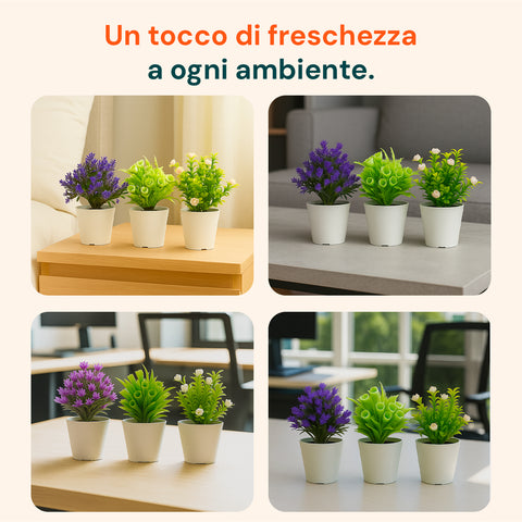 garden friend set 3 piante finte da interno con vasi moderni per casa o ufficio ean 8023755068431