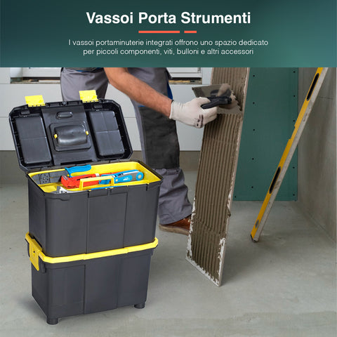 immagine-3-kombo-trolley-porta-attrezzi-a-2-vani-con-4-vassoi-portaminutiera-in-plastica-45x585x27cm-ean-8053340471841