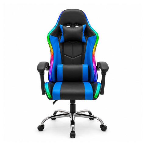 nexor sedia gaming ergonomica con luci rgb e cuscino lombare massaggiante poltrona ufficio reclinabile con telecomando ean 8056819078855