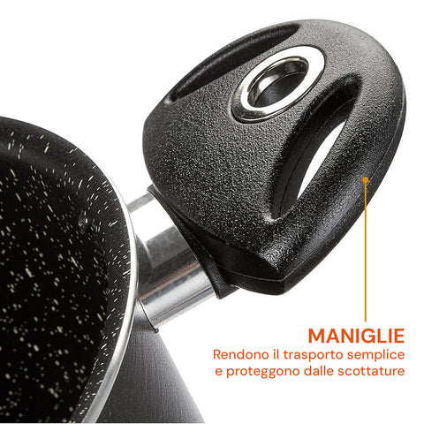 pensofal casseruola alta antiaderente per induzione 3l biostone con doppio fondo inox ean 8020173085804