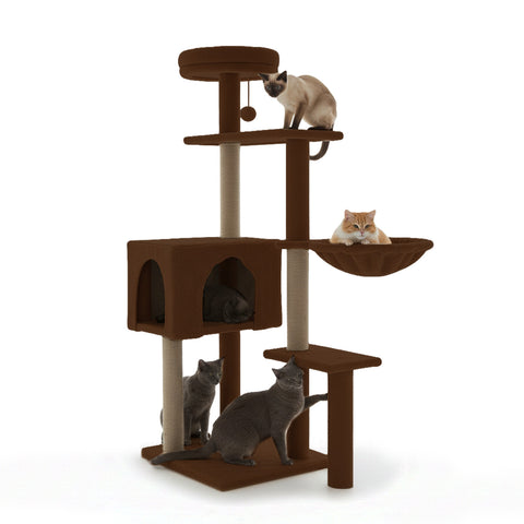 puppy lovers tiragraffi per gatti 120 cm con cuccia e amaca multilivello varie colorazioni ean 8054806950542