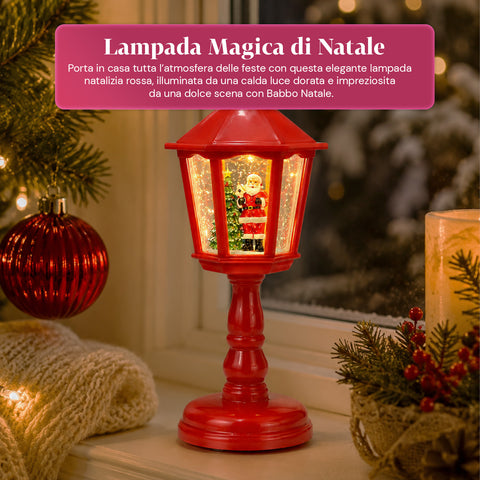 saint joy lampada natalizia con neve luci led e musica usb 2 colori ean 8050043128195