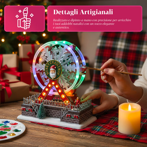 saint joy ruota panoramica natalizia joywheel con luci led movimento e musica ean 8050043127433