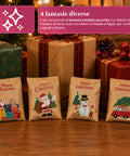 saint joy sacchetti natalizi set 24 bustine in carta kraft con adesivi ean 8050043128126