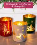 saint joy set di 3 portacandele decorativi in edizione limitata natalizia in vetro ean 8050043127624