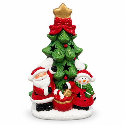 saint joy statuina natalizia in ceramica luminosa 26 cm con led 10 soggetti ean 8056819081961