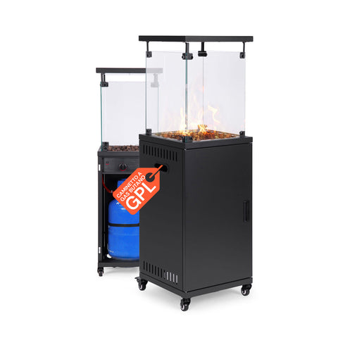 wintem caminetto a gas da esterno con roccia lavica e ruote 12kw ean 8052286432114