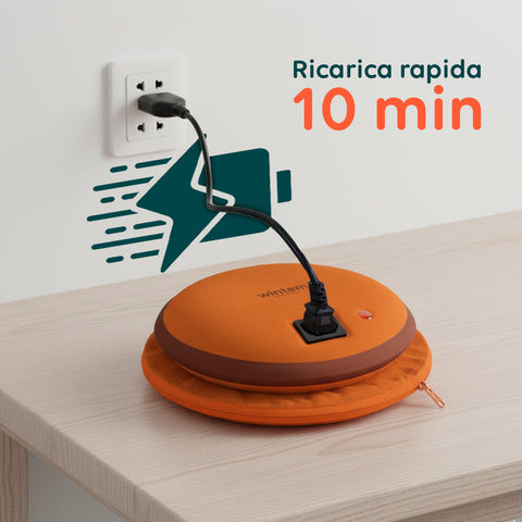 wintem scaldino elettrico rigido cupido per mani e corpo 550w on autonomia 3 ore ean 8050043122087