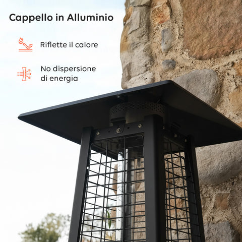 wintem stufa a gas da esterno a piramide con termostato regolabile 12kw ean 8052286432091