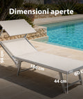 zendea lettino prendisole pieghevole in alluminio e textilene con tettuccio parasole 360 schienale reclinabile e portata 150kg ean 8056819032680