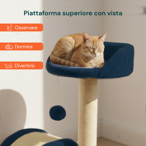 puppy lovers tiragraffi per gatti 50 cm con arco in sisal e gioco pendente ean 8054806950641