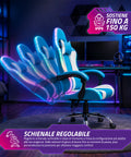 nexor sedia gaming ergonomica con luci rgb e cuscino lombare massaggiante poltrona ufficio reclinabile con telecomando ean 8056819078855