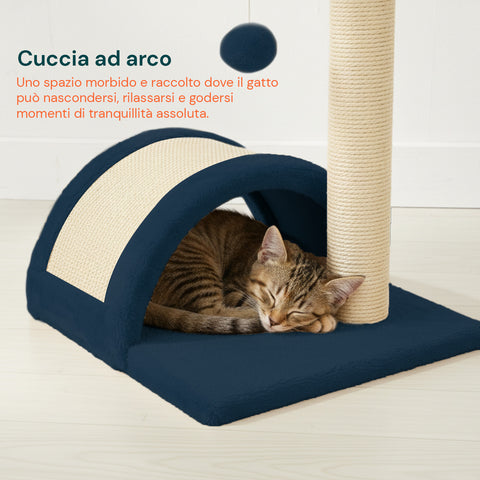 puppy lovers tiragraffi per gatti 50 cm con arco in sisal e gioco pendente ean 8054806950641