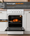 wintem cucina a gas 50x50 cm con forno a gas 49 litri 4 fuochi di diversa potenza valvole di sicurezza e coperchio ean 8056819078930