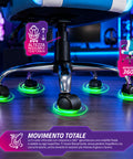 nexor sedia gaming ergonomica con luci rgb e cuscino lombare massaggiante poltrona ufficio reclinabile con telecomando ean 8056819078855