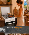 wintem cucina a gas 50x50 cm con forno a gas 49 litri 4 fuochi di diversa potenza valvole di sicurezza e coperchio ean 8056819078930