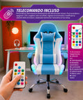 nexor sedia gaming ergonomica con luci rgb e cuscino lombare massaggiante poltrona ufficio reclinabile con telecomando ean 8056819078855