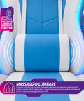 nexor sedia gaming ergonomica con luci rgb e cuscino lombare massaggiante poltrona ufficio reclinabile con telecomando ean 8056819078855