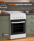 wintem cucina a gas 50x50 cm con forno a gas 49 litri 4 fuochi di diversa potenza valvole di sicurezza e coperchio ean 8056819078930