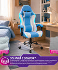 nexor sedia gaming ergonomica con luci rgb e cuscino lombare massaggiante poltrona ufficio reclinabile con telecomando ean 8056819078855