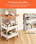 avilia carrello portaoggetti in metallo con mensola in legno e ruote ean 8056819053388