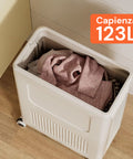 avilia cesto portabiancheria con coperchio e ruote capienza 123l plastica ean 8052879010224