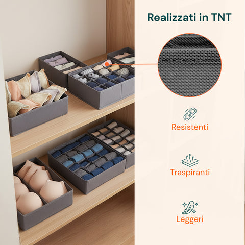 avilia home divisori cassetti set 8 organizer pieghevoli per armadio e como ean 8052879011108