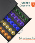 avilia home organizer capsule caffe 1 cassetto nero elegante capienza 50 capsule ean 8052879011023