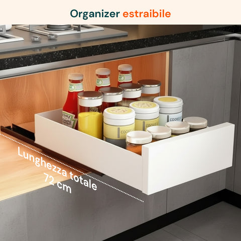 avilia home organizer estraibile salvaspazio contenitore scorrevole multiuso bianco ean 8052879011832
