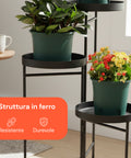 avilia home portavasi in ferro a 3 ripiani 20 cm supporto piante da interno ean 8056819053227
