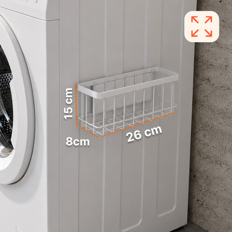 avilia home set 2 cestini magnetici multiuso in acciaio organizer portaoggetti salvaspazio a griglia installazione senza fori portata max 5 kg ean 8052879011979