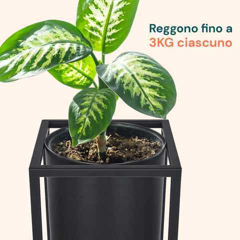 avilia home set 2 portapiante con vaso e struttura in ferro dal design moderna ean 8056819053234