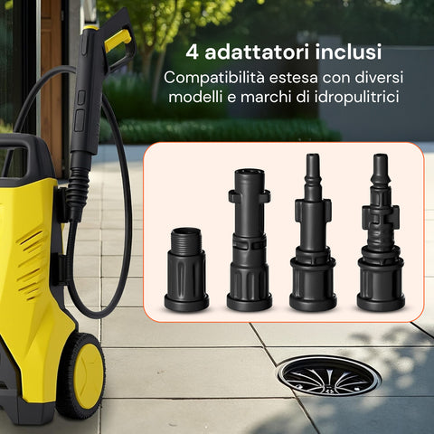 daimann kit sonda spurgo 15 m per idropulitrice con 4 adattatori universali ean 8056590070390