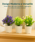 garden friend set 3 piante finte da interno con vasi moderni per casa o ufficio ean 8023755068431