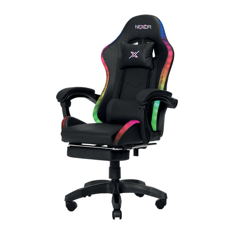 nexor sedia gaming reclinabile con poggiapiedi estraibile cuscino lombare e poggiatesta ean 8052879011771