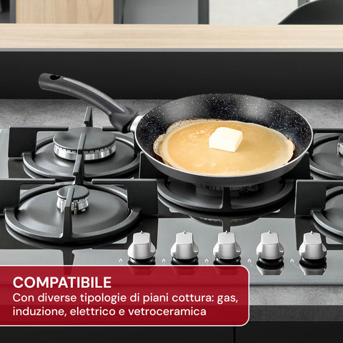 pensofal crepiera 27cm antiaderente effetto pietra per induzione e tutti i fuochi ean 8020173085231